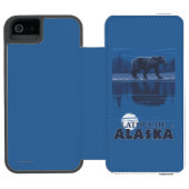 Coque Portefeuille Incipio Pour iPhone Ours dans le clair de lune - Latouche, Alaska (Folio Ouvert)