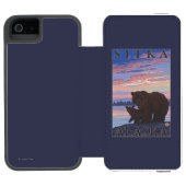 Coque Portefeuille Incipio Pour iPhone Ours et CUB - Sitka, Alaska (Folio Ouvert)