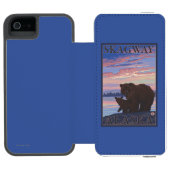 Coque Portefeuille Incipio Pour iPhone Ours et CUB - Skagway, Alaska (Folio Ouvert)