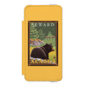 Coque Portefeuille Incipio Pour iPhone Ours noir dans la forêt - Seward, Alaska (Folio Devant)