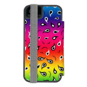 Coque Portefeuille Incipio Pour iPhone Paisley Rainbow (Folio Dos)
