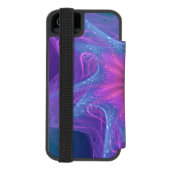 Coque Portefeuille Incipio Pour iPhone Palette de cyan délicate fractale (Folio Dos)