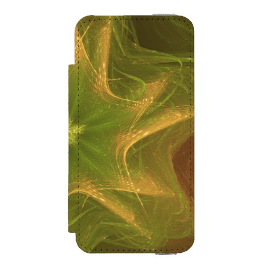 Coque Portefeuille Incipio Pour iPhone Palette verte légère fractale (Folio Devant)