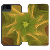 Coque Portefeuille Incipio Pour iPhone Palette verte légère fractale (Folio Ouvert)