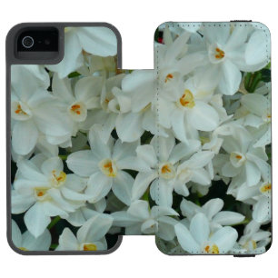 Coque-portefeuille iPhone 5 Incipio Watson™ Paperwhite Narcissus Fleurs blanches délicates