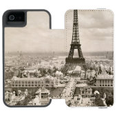 Coque Portefeuille Incipio Pour iPhone Paris : Tour Eiffel, 1900 (Folio Ouvert)