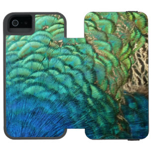 Coque-portefeuille iPhone 5 Incipio Watson™ Peacock Plumes I Colorful Abstrait Nature Design