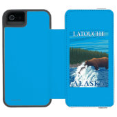 Coque Portefeuille Incipio Pour iPhone Pêche d'ours en rivière - Latouche, Alaska (Folio Ouvert)