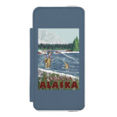 Coque Portefeuille Incipio Pour iPhone Pêcheur de mouche - Cordova, Alaska (Folio Devant)