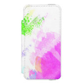 Coque Portefeuille Incipio Pour iPhone peinture Abstraite à l'aquarelle (Folio Devant)