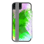 Coque Portefeuille Incipio Pour iPhone peinture Abstraite à l'aquarelle (Folio Dos)