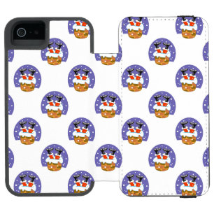 Coque-portefeuille iPhone 5 Incipio Watson™ Père Noël dans cheminée, neige, Noël, Nouvel An
