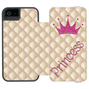 Coque-portefeuille iPhone 5 Incipio Watson™ Perles Charmantes Chic ,Diadème, Princesse,Paillet
