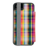 Coque Portefeuille Incipio Pour iPhone Plaid écossais abstrait (Folio Dos)