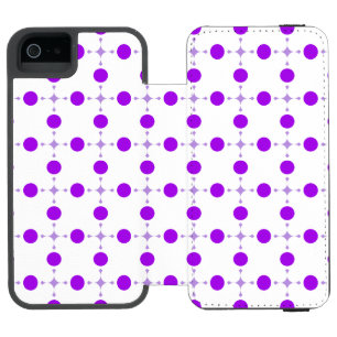 Coque-portefeuille iPhone 5 Incipio Watson™ Pois violets, Motif à points Polka, points, pointi