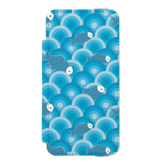 Coque Portefeuille Incipio Pour iPhone Poissons (Folio Devant)