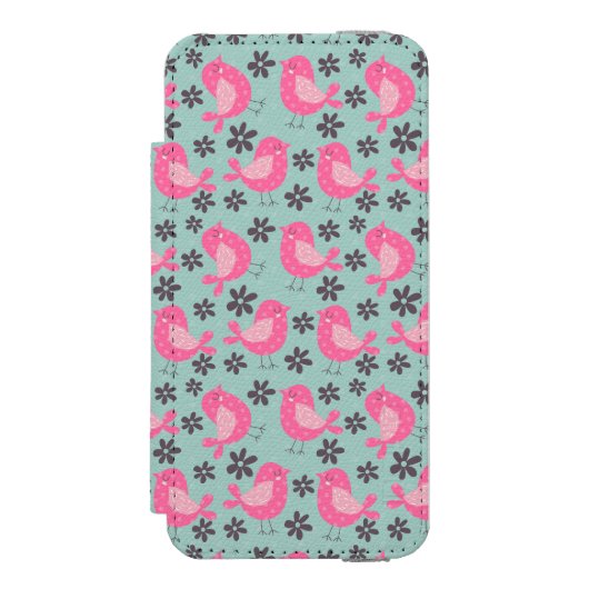 Coque Portefeuille Incipio Pour iPhone Polka Dot Birds and Flowers (Folio Devant)
