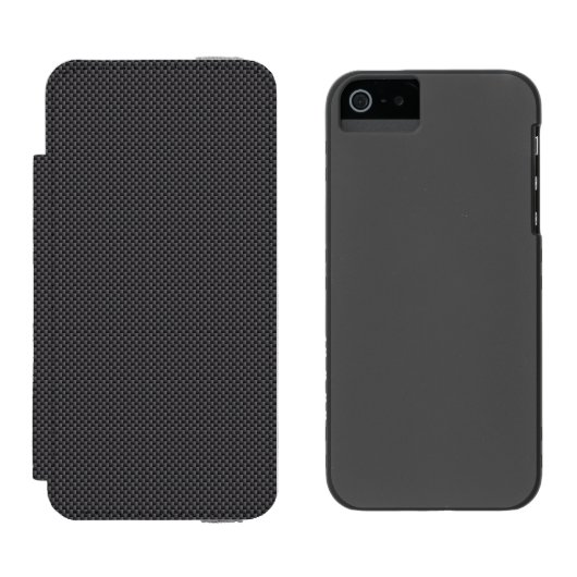 Coque Portefeuille Incipio Pour iPhone Polymère noir et gris de fibre de carbone (Côté par côté)