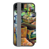 Coque Portefeuille Incipio Pour iPhone Promesses charmantes d'un centre Fine Tekka Singap (Folio Dos)