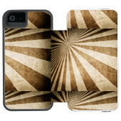 Coque Portefeuille Incipio Pour iPhone Rétro arrière - plan de motif de rayure (Folio Ouvert)