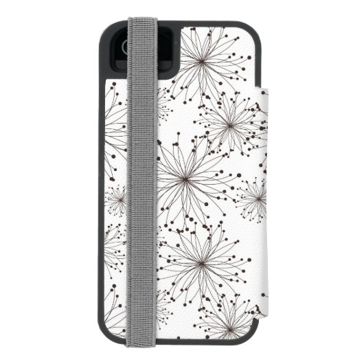 Coque Portefeuille Incipio Pour iPhone Rétro arrière - plan floral (Folio Dos)
