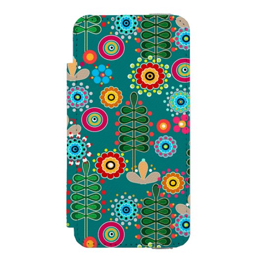 Coque Portefeuille Incipio Pour iPhone Rétro, Flower Patch (Folio Devant)