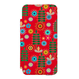 Coque-portefeuille iPhone 5 Incipio Watson™ Retro, motif de fleurs incipio porte-monnaie iPhon