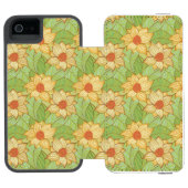 Coque Portefeuille Incipio Pour iPhone Rétro motif de magnolia (Folio Ouvert)