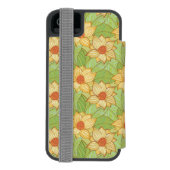 Coque Portefeuille Incipio Pour iPhone Rétro motif de magnolia (Folio Dos)