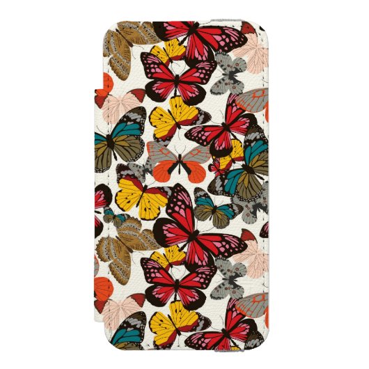 Coque Portefeuille Incipio Pour iPhone Rétro motif floral 2 (Folio Devant)