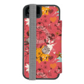 Coque Portefeuille Incipio Pour iPhone Rétro motif floral 7 (Folio Dos)