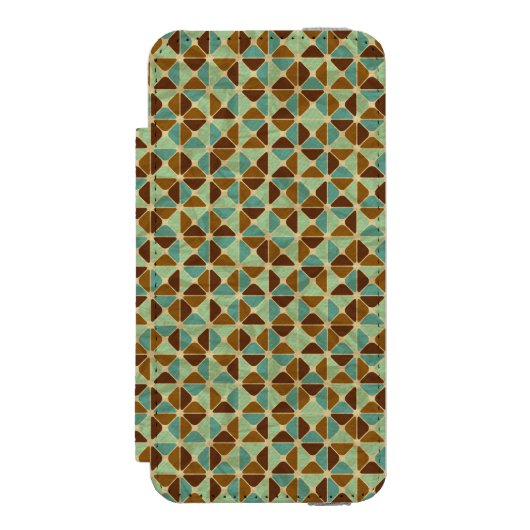 Coque Portefeuille Incipio Pour iPhone Rétro motif géométrique (Folio Devant)