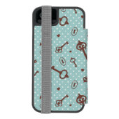 Coque Portefeuille Incipio Pour iPhone Rétros clés de Valentine (Folio Dos)