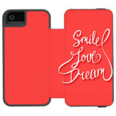 Coque Portefeuille Incipio Pour iPhone Rêve d'amour de sourire (Folio Ouvert)