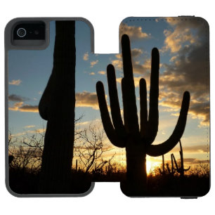 Coque-portefeuille iPhone 5 Incipio Watson™ Saguaro Sunset II Arizona