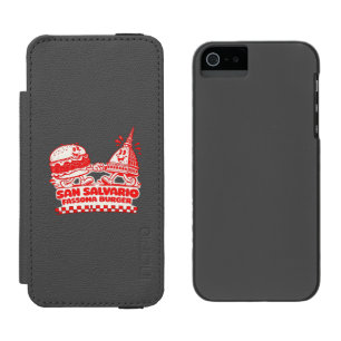 Coque-portefeuille iPhone 5 Incipio Watson™ San Salvario Fassona Burger - Dessin Animé Rétro d