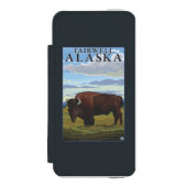 Coque Portefeuille Incipio Pour iPhone Scène de bison - Fairwell, Alaska (Folio Devant)