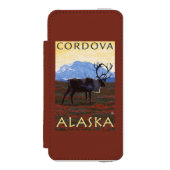 Coque Portefeuille Incipio Pour iPhone Scène de caribou - Cordova, Alaska (Folio Devant)