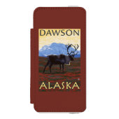 Coque Portefeuille Incipio Pour iPhone Scène de caribou - Dawson, Alaska (Folio Devant)