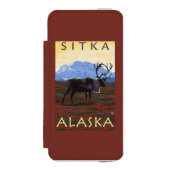 Coque Portefeuille Incipio Pour iPhone Scène de caribou - Sitka, Alaska (Folio Devant)