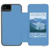 Coque Portefeuille Incipio Pour iPhone Scène de glacier - Cordova, Alaska (Folio Ouvert)