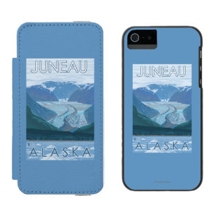 Coque-portefeuille iPhone 5 Incipio Watson™ Scène de glacier - Juneau, Alaska