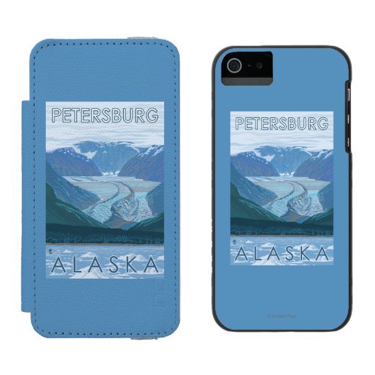 Coque Portefeuille Incipio Pour iPhone Scène de glacier - Pétersbourg, Alaska (Côté par côté)