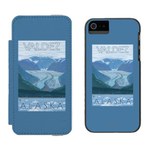 Coque-portefeuille iPhone 5 Incipio Watson™ Scène de glacier - Valdez, Alaska