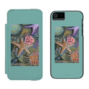Coque-portefeuille iPhone 5 Incipio Watson™ Scène de MassachusettsTidepool