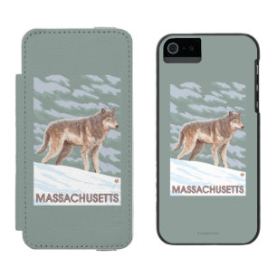 Coque-portefeuille iPhone 5 Incipio Watson™ Scène de MassachusettsWolf