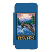 Coque Portefeuille Incipio Pour iPhone Scène de pêche de mouche - rivière de Payette, (Folio Devant)