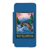Coque Portefeuille Incipio Pour iPhone Scène de pêche de mouche - Yellowstone occidental (Folio Devant)