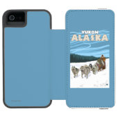 Coque Portefeuille Incipio Pour iPhone Scène Sledding de chien - le Yukon, Alaska (Folio Ouvert)