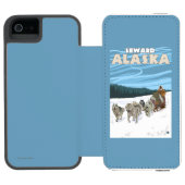 Coque Portefeuille Incipio Pour iPhone Scène Sledding de chien - Seward, Alaska (Folio Ouvert)